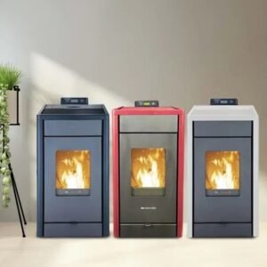 SCHENGER HP07 Pelletofen 8 kW – Schwarz, vollautomatisch mit WLAN, Eco und Timer