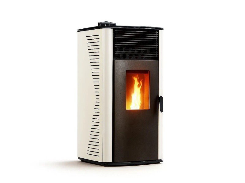 Sannover Anita Luft-Pelletofen 12,2 kW – Weiß mit Fernbedienung und 30-kg-Tank – Bild 2