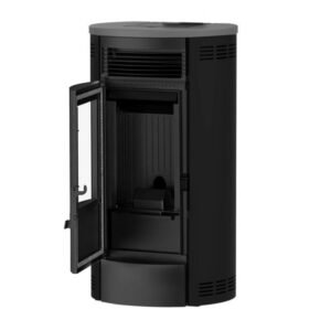 Sannover Flavia Luft-Pelletofen 9,5 kW – Schwarz mit Fernbedienung