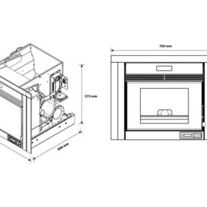Sannover Idelya Pellet-Einsatz 9 kW – 23-kg-Tank, bis zu 38 Stunden Autonomie
