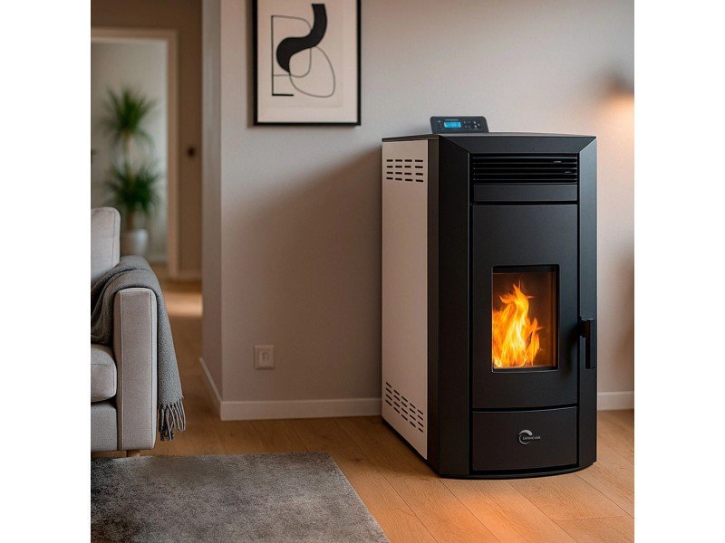 Rowi HPO 6/1 Modesto Nova Pelletofen 5,9 kW – Schwarz, kompakt und raumluftunabhängig – Bild 3