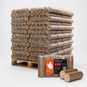 Heizfuxx Nestro XL Red Hartholzbriketts – Großpalette 960 kg mit 96 Gebinden à 10 kg
