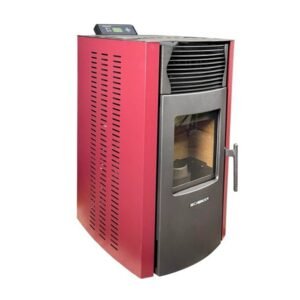 SCHENGER HP51 Pelletofen 8,8 kW – Rot, vollautomatisch mit WLAN und Timer