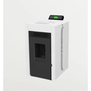 SCHENGER HLP3402 Pelletofen 5,5 kW – Weiß, vollautomatisch mit Wi-Fi, Eco-Modus und 15-kg-Behälter