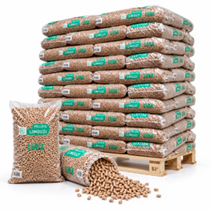 Limouzi Holzpellets Palette mit 66 Säcken à 15 kg (990 kg) – 100 % Nadelholz, DINplus und PEFC