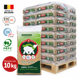PAULS Holzpellets Halbpalette mit 35 Säcken à 15 kg (525 kg) – 100 % Nadelholz aus Belgien