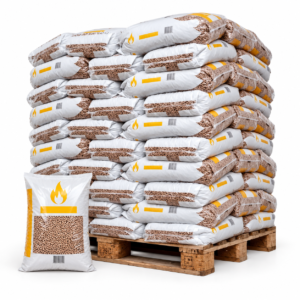 Naturkraft Holzpellets Halbpalette mit 33 Säcken à 15 kg (495 kg) – 100 % Nadelholz, ENplus A1 und DINplus