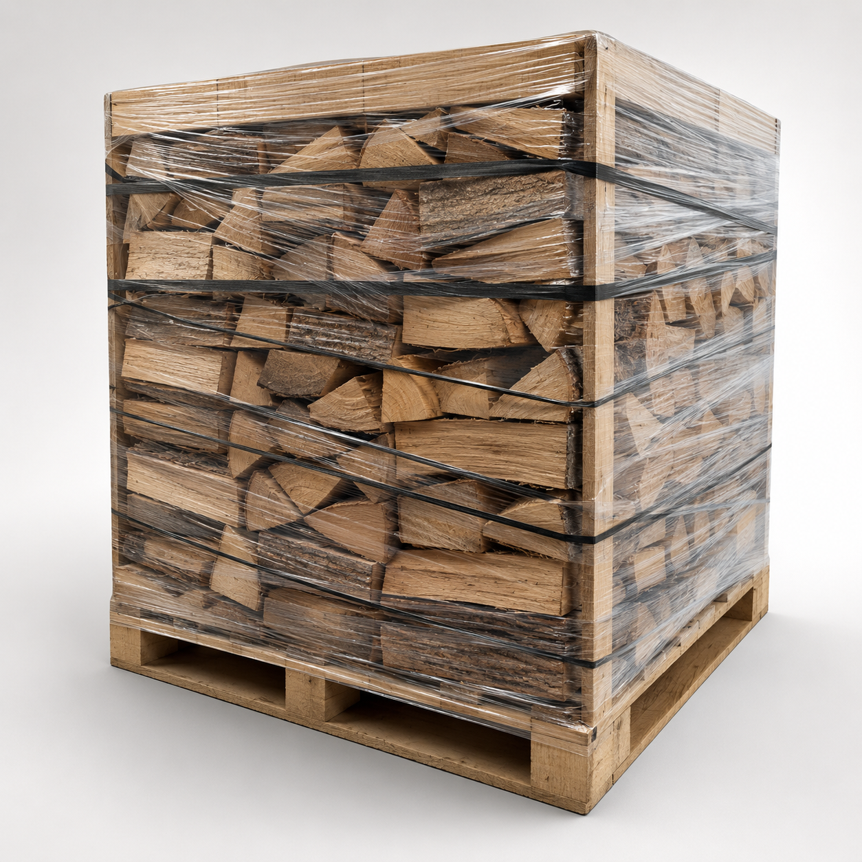 Eifelgrün Kaminholz 25 cm – trocken und gestapelt, Palette mit ca. 350 kg, Maße 160 × 125 × 125 cm – Bild 5