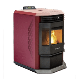 SCHENGER HLP3602 Pelletofen 9,3 kW – Rot, vollautomatisch mit WLAN und Timer