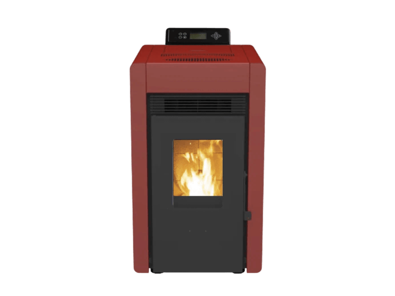 SCHENGER HLP3402 Pelletofen 5,5 kW – Rot, kompakt und vollautomatisch mit WLAN – Bild 2