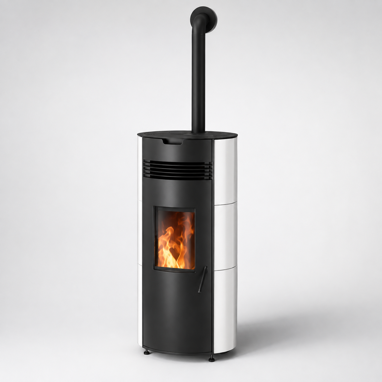 Justus Norta Pelletofen 8 kW – Taupe, raumluftunabhängig mit Vollautomatik und Fernbedienung – Bild 4