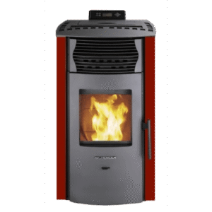SCHENGER HP51 Pelletofen 8,8 kW – Rot, vollautomatisch mit WLAN und Timer