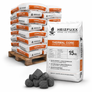 Heizfuxx BBQ-Buchenholzbriketts – 648-kg-Palette, 36 Gebinde à 18 kg, ohne chemische Zusätze