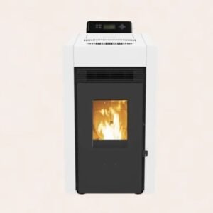 SCHENGER HLP3402 Pelletofen 5,5 kW – Weiß, vollautomatisch mit Wi-Fi, Eco-Modus und 15-kg-Behälter