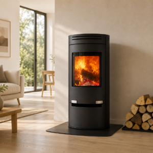 Aduro 9.1 Kaminofen 8 kW – Stahl Schwarz mit dreiseitiger Verglasung und Vermiculite-Brennraum