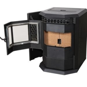 SCHENGER HLP3602 Pelletofen 9,3 kW – Schwarz, vollautomatisch mit WLAN und Timer
