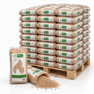 American Premium Holzpellets Palette mit 65 Säcken à 15 kg (975 kg) – 100 % Nadelholz, ENplus A1