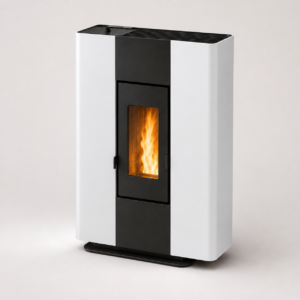 Freepoint Roxy Pelletofen 7 kW – Anthrazit, extra flach mit Fernbedienung und Automatik