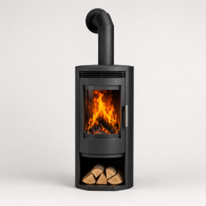 Justus Usedom 5 Kaminofen 5 kW – Stahl, kompakt mit prismatischer Scheibe