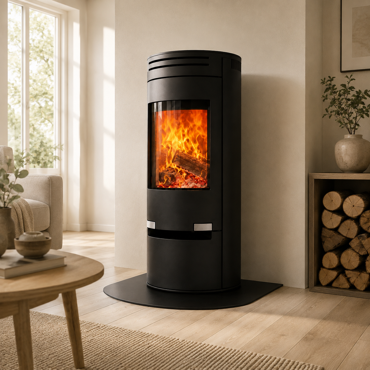 Aduro 17 Kaminofen 7 kW – Stahl Schwarz mit Primärluftautomatik und gebogener Scheibe – Bild 5
