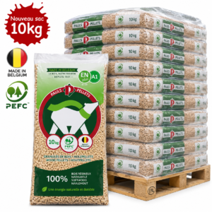 PAULS Holzpellets Halbpalette mit 35 Säcken à 15 kg (525 kg) – 100 % Nadelholz aus Belgien