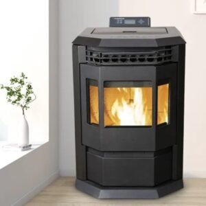 SCHENGER HLP3602 Pelletofen 9,3 kW – Schwarz, vollautomatisch mit WLAN und Timer