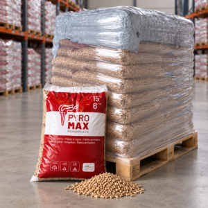 PYRO MAX Holzpellets Palette mit 78 Säcken à 15 kg (1.170 kg) – 100 % Nadelholz, ENplus A1
