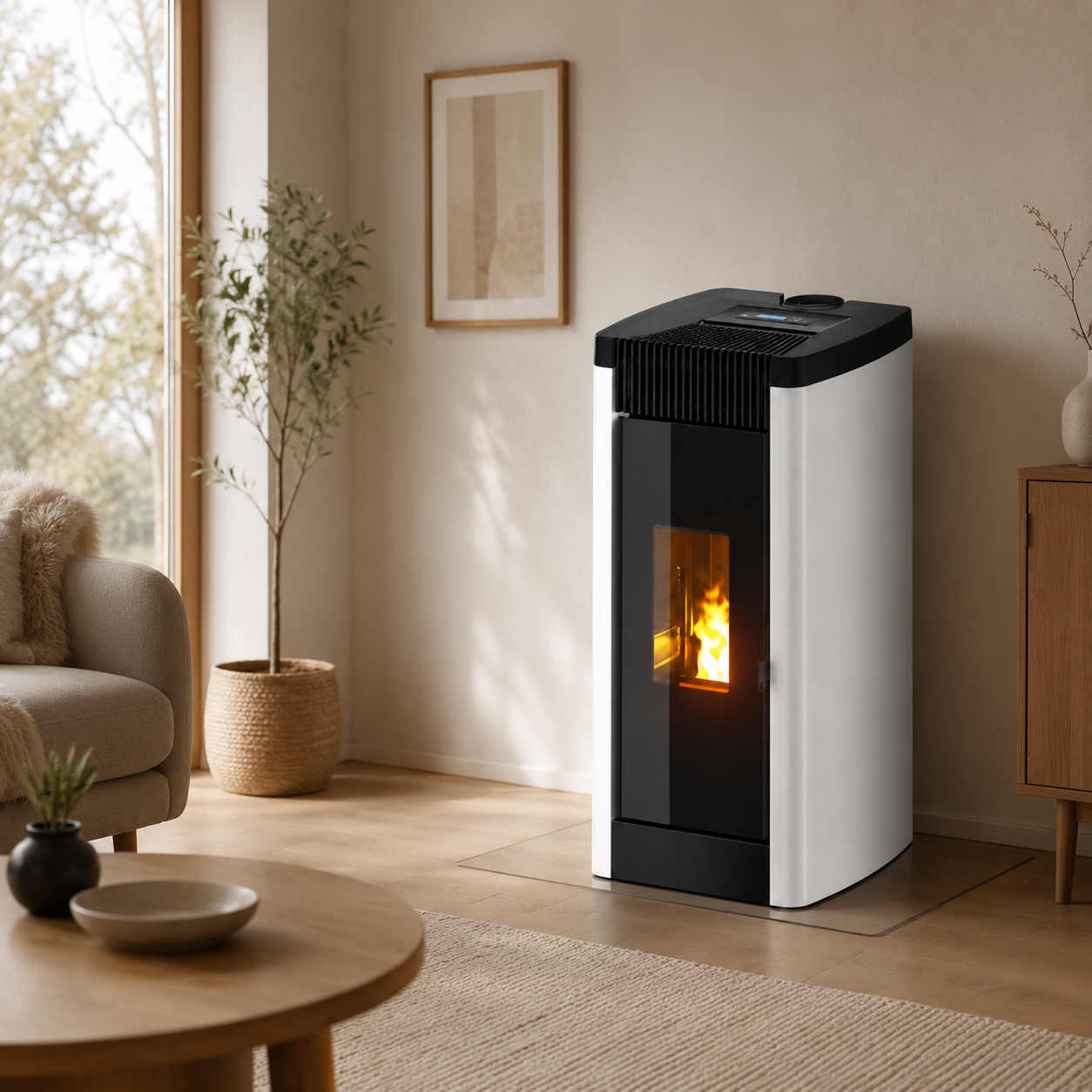 Freepoint Duke Pelletofen 14 kW – Stahl Silber mit WLAN und Gussbrennraum – Bild 6