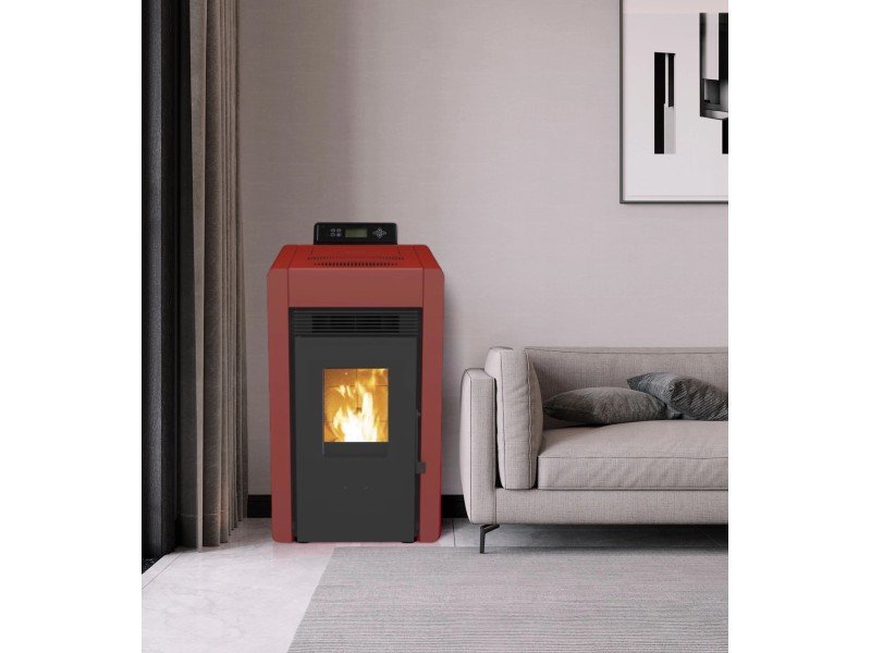 SCHENGER HLP3402 Pelletofen 5,5 kW – Rot, kompakt und vollautomatisch mit WLAN – Bild 8