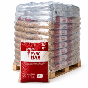 PYRO MAX Holzpellets Palette mit 78 Säcken à 15 kg (1.170 kg) – 100 % Nadelholz, ENplus A1