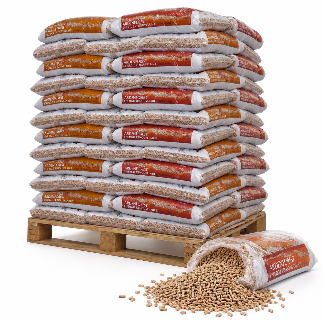 Ardenforest Holzpellets Palette mit 70 Säcken à 15 kg – Nadel- und Laubholz, DINplus – Bild 3