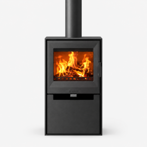 Aduro 14 Kaminofen 6,5 kW – Stahl Schwarz mit Automatik, gerade Sichtscheibe