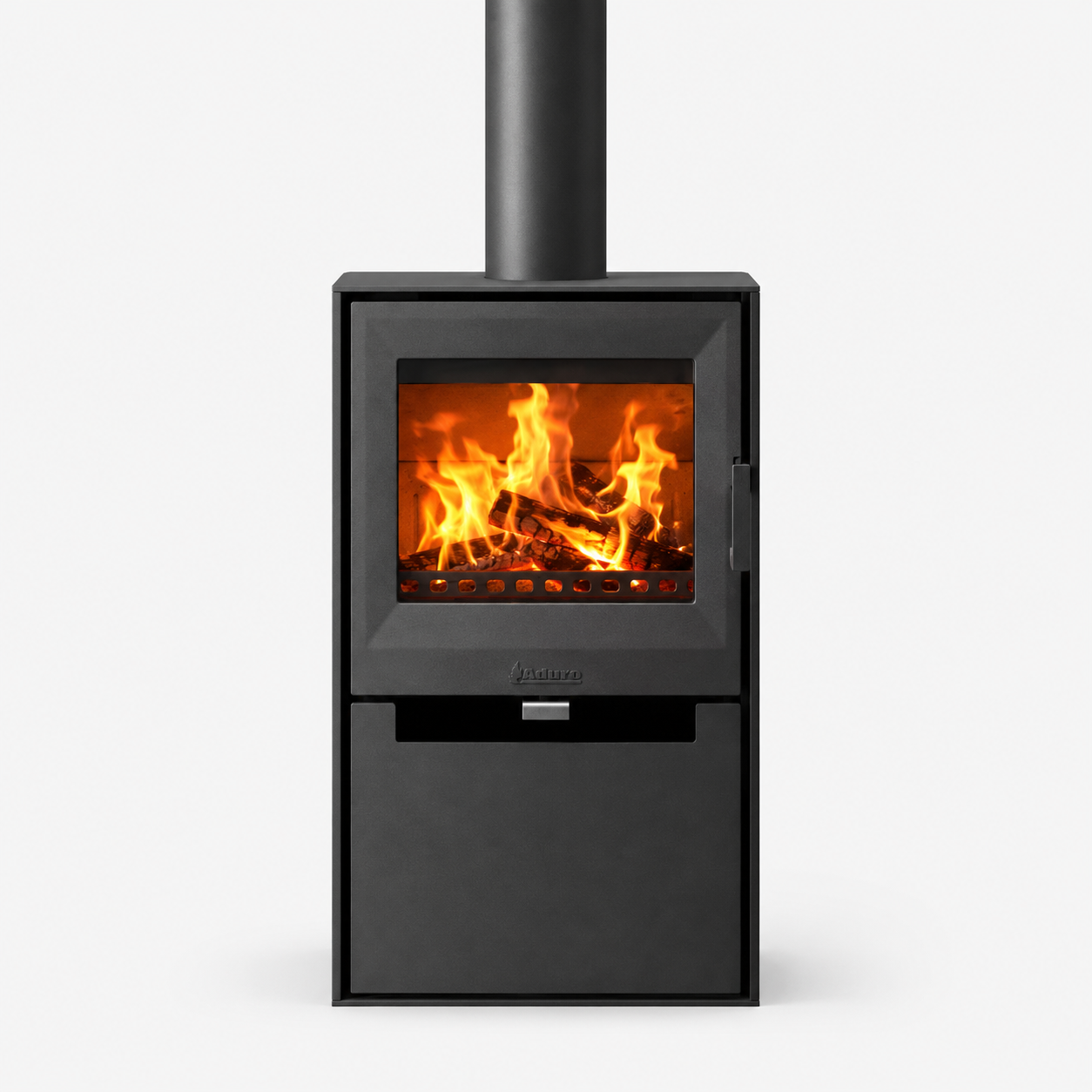 Aduro 14 Kaminofen 6,5 kW – Stahl Schwarz mit Automatik, gerade Sichtscheibe – Bild 4