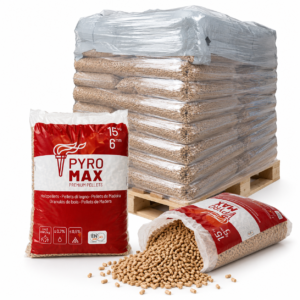 PYRO MAX Holzpellets Palette mit 78 Säcken à 15 kg (1.170 kg) – 100 % Nadelholz, ENplus A1