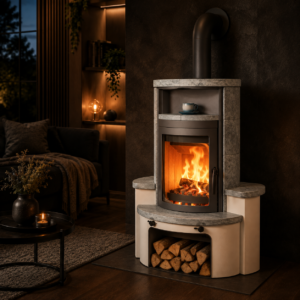 Hark Avenso GT ECOplus Dauerbrand-Kaminofen 8 kW – Naturstein, 84,1 % Wirkungsgrad, Warmhaltezone
