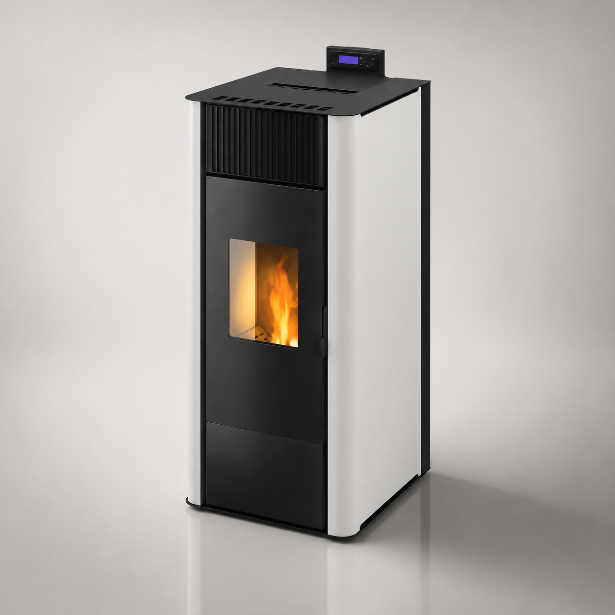 Freepoint Tesis wasserführender Pelletofen 22,8 kW – Weiß, für große Wohnbereiche mit Fernbedienung – Bild 4
