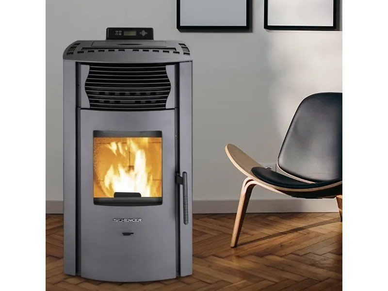 SCHENGER HP51 Pelletofen 8,8 kW – vollautomatisch mit WLAN und Fernbedienung, Schwarz – Bild 3
