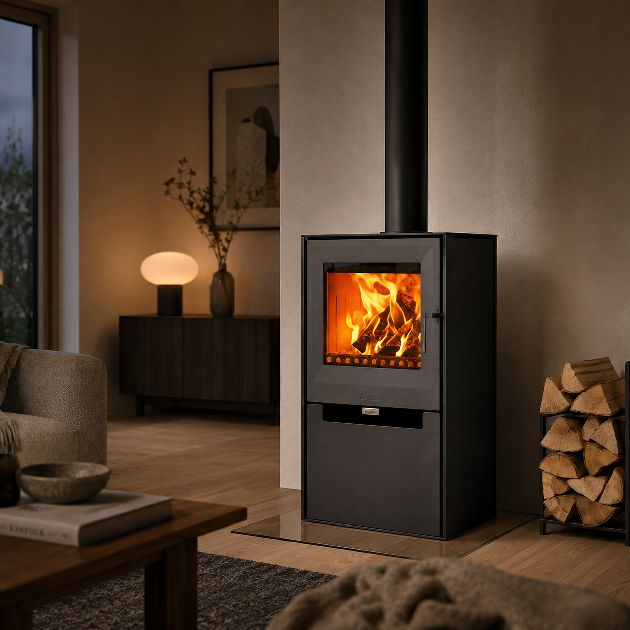 Aduro 14 Kaminofen 6,5 kW – Stahl Schwarz mit Automatik, gerade Sichtscheibe – Bild 5