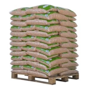 DIN Pellets Holzpellets Palette mit 65 Säcken à 15 kg (975 kg) – 100 % Nadelholz, DINplus