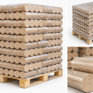 BIOENERGIE Holzbriketts, Palette mit 5 × 96 Briketts – naturbelassenes Holz ohne Zusatzstoffe