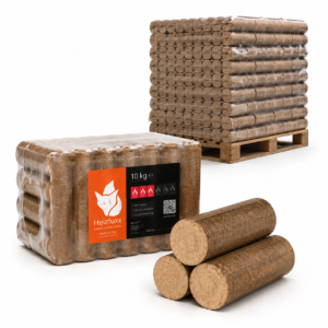Heizfuxx Nestro XL Red Hartholzbriketts – Großpalette 960 kg mit 96 Gebinden à 10 kg