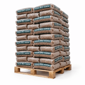 Valboval Holzpellets Palette mit 65 Säcken à 15 kg (975 kg) – 100 % Nadelholz, DINplus, Heizwert über 5 kWh/kg