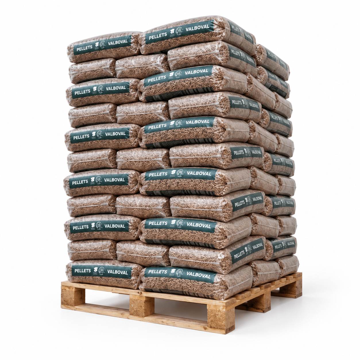 Valboval Holzpellets Palette mit 65 Säcken à 15 kg (975 kg) – 100 % Nadelholz, DINplus, Heizwert über 5 kWh/kg – Bild 4