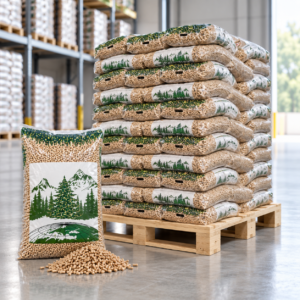 Naturkraft Holzpellets Palette mit 66 Säcken à 15 kg (990 kg) – 100 % Nadelholz, ENplus A1 und DINplus
