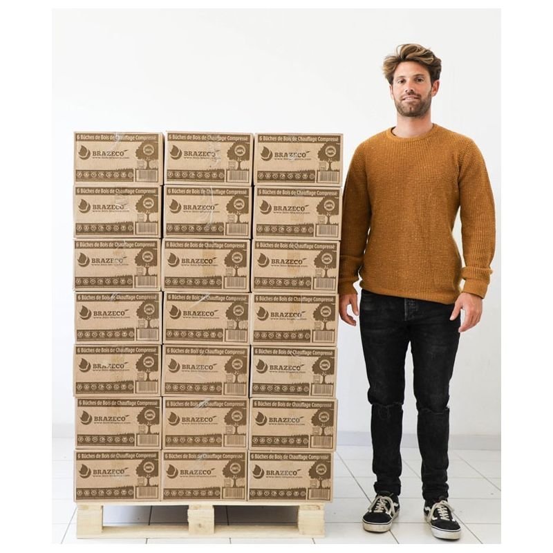 Holzbriketts aus Eiche und Buche – 100 % Laubholz, Palette mit 80 Kartons – Bild 5
