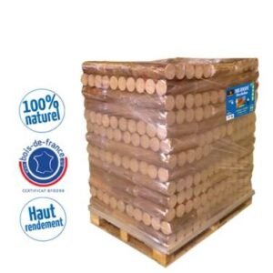 Woodstock Holzbriketts – eine Palette mit 104 Paketen à 5 Briketts, sofort einsatzbereit