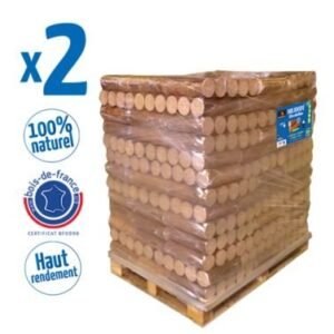 Woodstock Holzbriketts, 2 Paletten – je 104 Pakete zu 5 Briketts