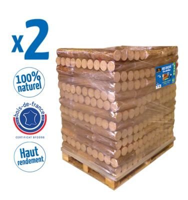 Woodstock Holzbriketts, 2 Paletten – je 104 Pakete zu 5 Briketts