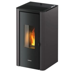 Freepoint Indi Pelletofen 7 kW – Stahl Anthrazit, Dauerbrand mit Automatik