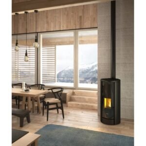 Freepoint Breeze Pelletofen 9,1 kW – Schwarz, mit Automatik und WLAN-Steuerung